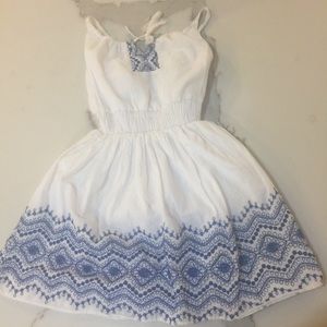 Emily West Dresses - Girl white and blue dress Emily West Dresses - Girl white and blue dress